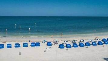 On the beach, beach towels