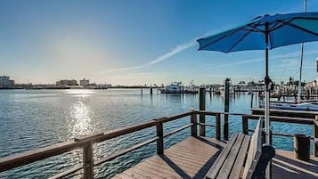 On the beach, beach towels