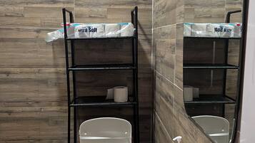 Towels, soap, toilet paper