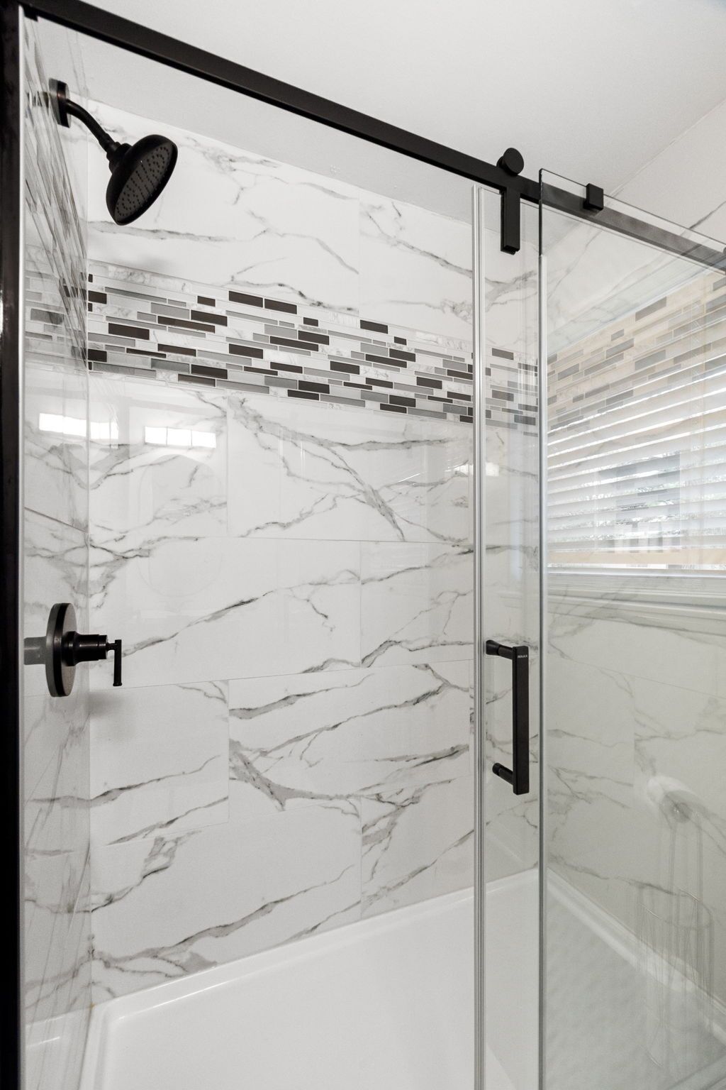 Shower, towels, toilet paper