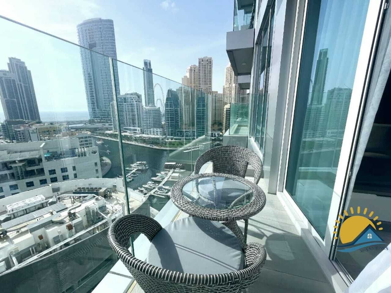 Executive Apartment, 1 King Bed with Sofa bed, Marina View | Terrace/patio