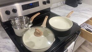 Microwave, oven, stovetop, dishwasher