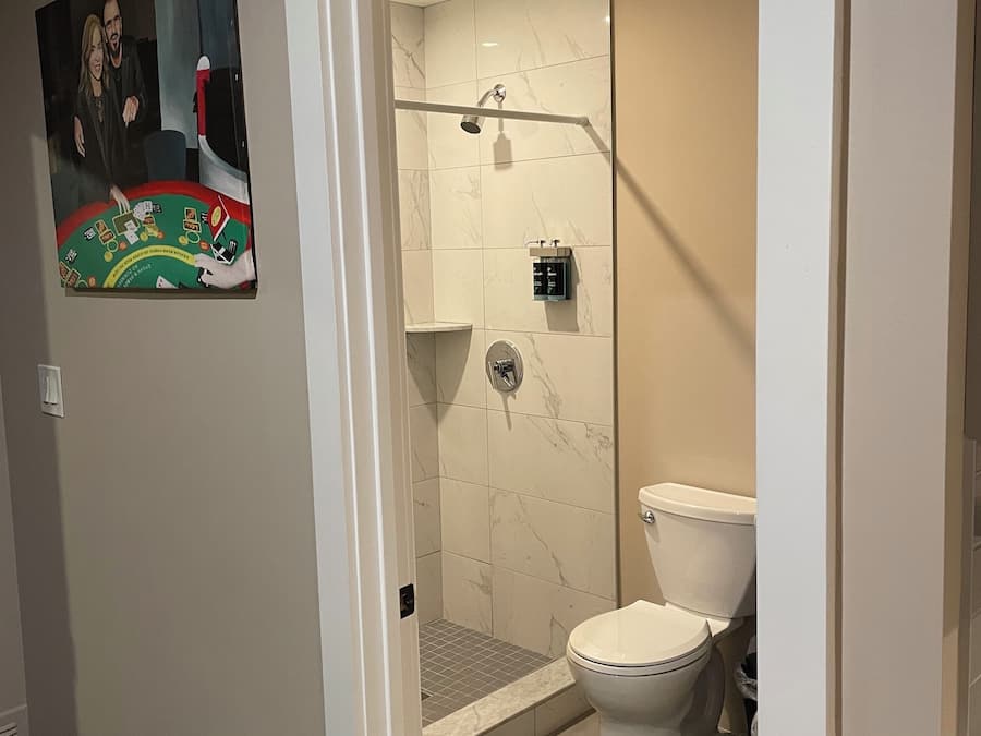 Towels, soap, shampoo, toilet paper