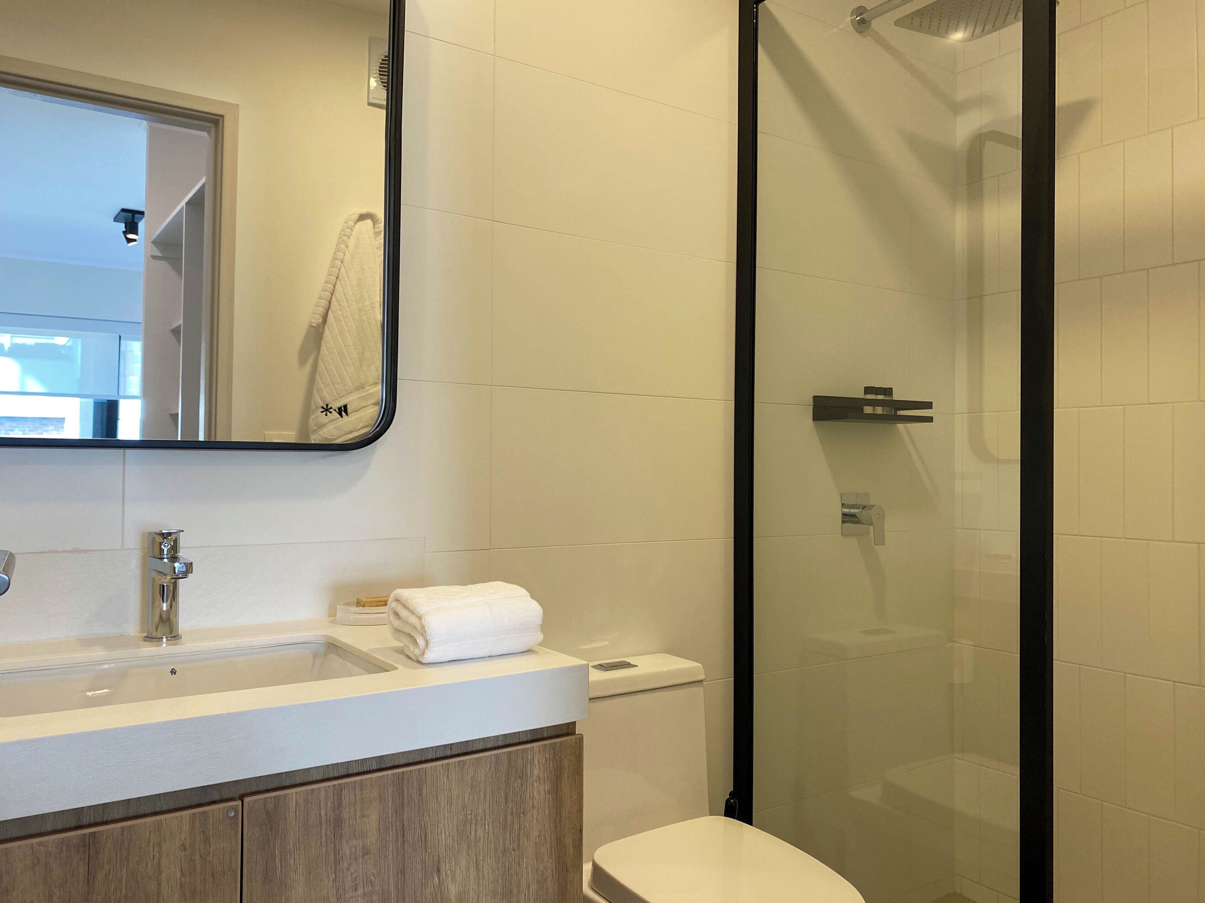 Apartamento, 2 quartos (804) | Banheiro | Chuveiro, secador de cabelo, sabonete, shampoo