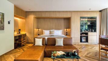 Habitación Royal | Sábanas de algodón egipcio, ropa de cama de alta calidad y minibar