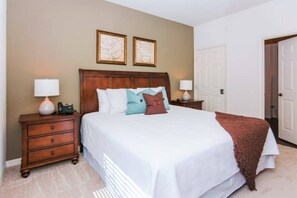 4 bedrooms, iron/ironing board, free cots/infant beds, bed sheets
