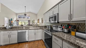 Microwave, oven, stovetop, dishwasher