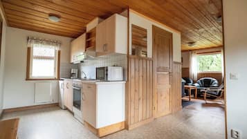 Fridge, oven, stovetop, high chair