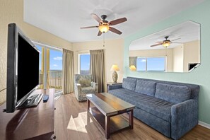 TV, table tennis - 2 Bedroom Beachfront Retreat: Pool & Balcony Views (Treasure Island)