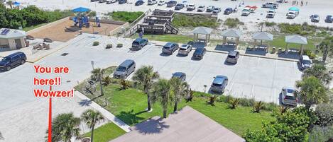 On the beach, beach towels