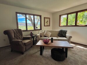 Smart TV, fireplace, books - Waterfall House, canyon views and private waterfall (Filer)