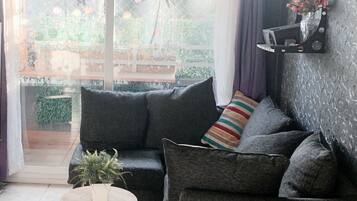 Smart TV, books, stereo