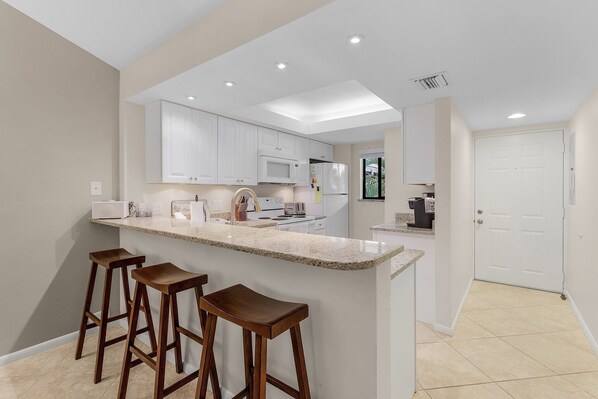 Fridge, microwave, oven, dishwasher - Condo in Bonita! 2 Miles to the Beach! Beach Shuttle Included! (Bonita Springs)