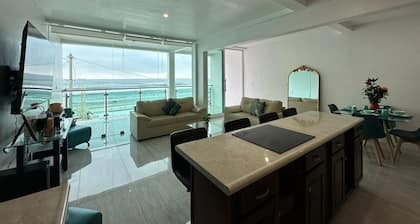 Ocean Front View Beach House 3-bedroom with WiFi in Playas de Rosarito and more.