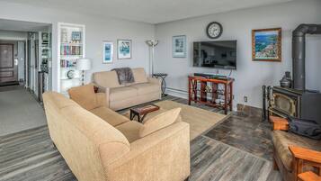 TV, fireplace, DVD player