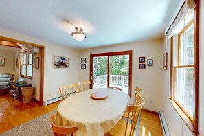 Dining - Airy home with AC, W/D, deck, & bikes- close to Nauset Light Beach & trails (Eastham)