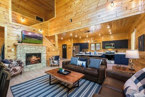 Smart TV, fireplace, video games, offices - Poolin` In The Smokies - Indoor Pool Cabin (Sevierville)