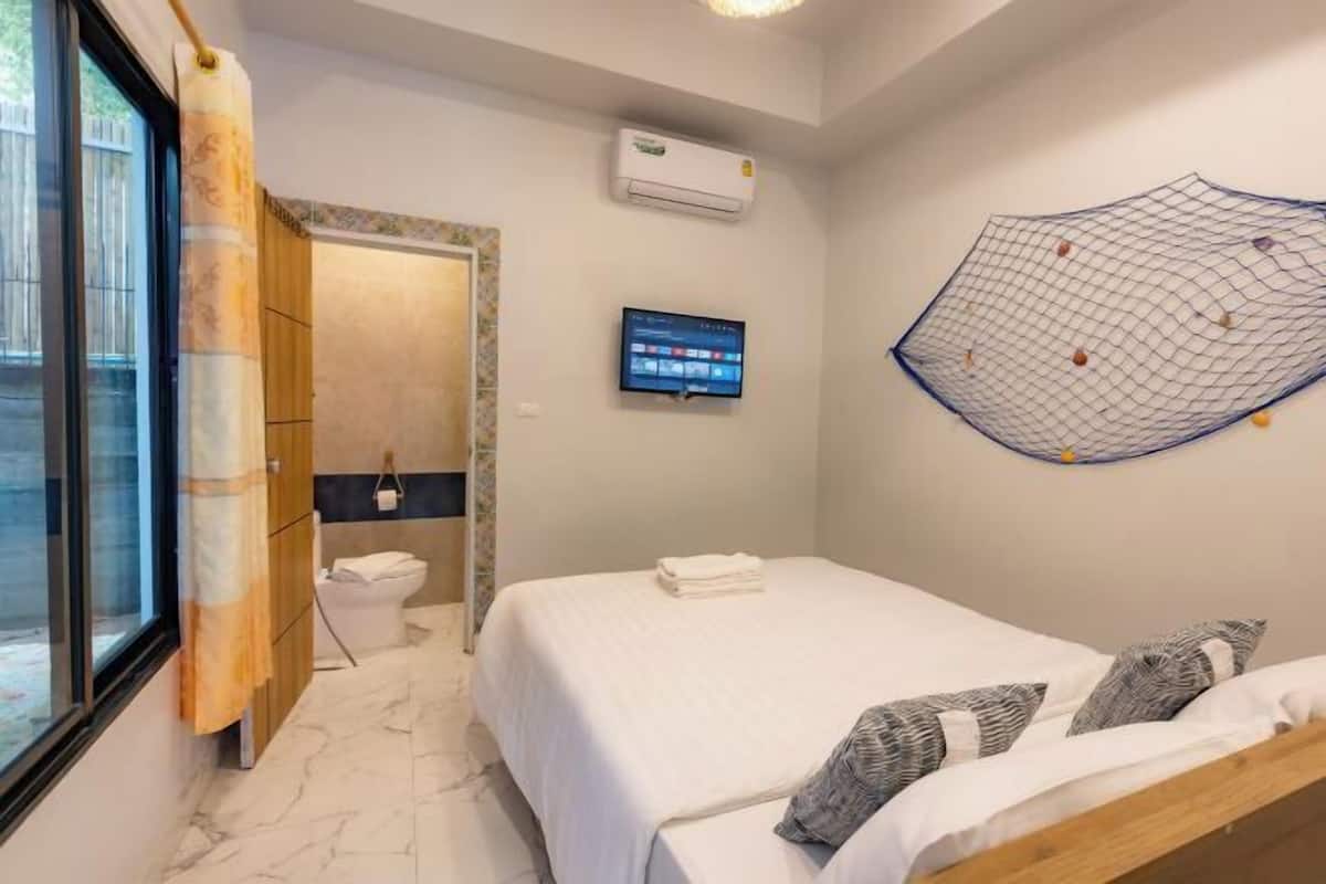 1 slaapkamer, een bureau, gratis wifi, beddengoed