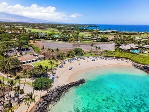 Sun-loungers, beach towels