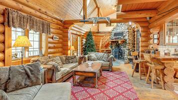 TV, fireplace, foosball, table tennis