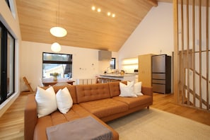Family Chalet, Balcony, Mountain View | Living area | Flat-screen TV