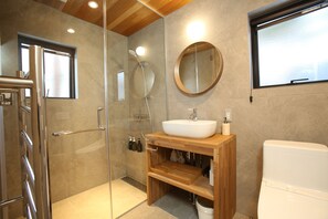 Family Chalet, Balcony, Mountain View | Bathroom | Slippers - Hinoki Chalet (Hakuba)