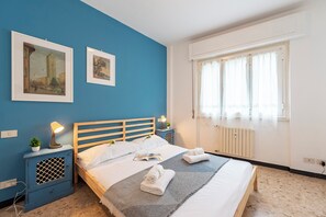 1 غرفة نوم وواي فاي وملاءات أسرّة