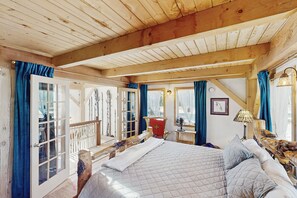 2 dormitorios, tabla de planchar con plancha, cuna de viaje y Internet