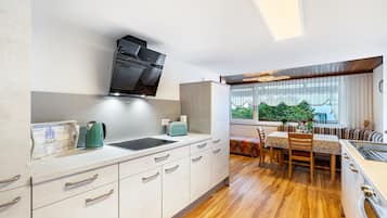 Fridge, oven, stovetop, dishwasher