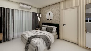 Chambre Prestige double | Coffre-fort, bureau, rideaux d’obscurcissement