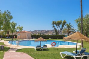 Family Apartment, Multiple Bedrooms, 2 Bathrooms (Luxury Mijas Golf, Pool & Pet Retreat) | Pool | Seasonal outdoor pool