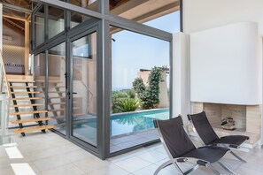 Pool - Villa AnnaNiko·Luxury Villa·2Heated Pools·Jacuzzi·Gym·Stunning Views·GreenEnergy (PLATANIAS)