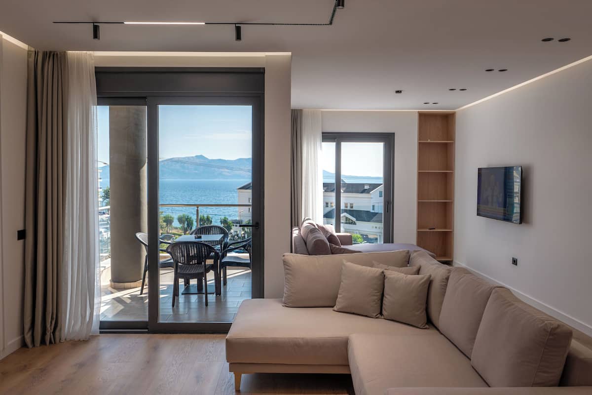 Apartment, 2 Bedrooms, Sea View | 1 bedroom, soundproofing, free WiFi