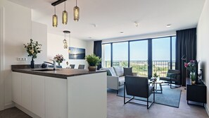 Living area - Modern 4-person apartment (Breskens)