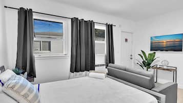 Desk, iron/ironing board, travel crib, free WiFi