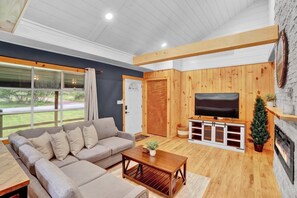 Télévision, cheminée