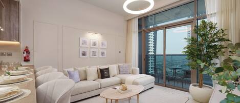 Deluxe Apartment, 1 Bedroom, Balcony | Living room