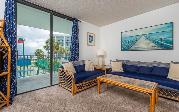 Condo, 1 Bedroom | Living area | DVD player - Gulf Shores Surf & Racquet 201b 1 Bedroom Condo (Gulf Shores)