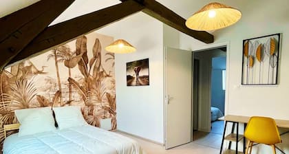 Maison Spacieuse: 6 chambres,12 pers, 4 SdB - Confort total
