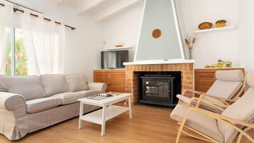 TV, fireplace, DVD player