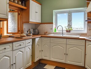 Dishwasher, high chair, cookware/dishes/utensils