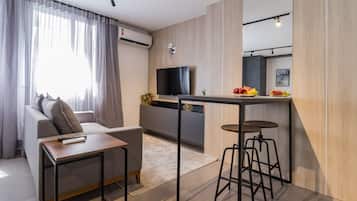 Apartment | Living area | 43-inch TV with digital channels, Netflix, streaming services