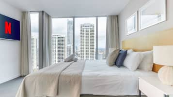 2 soverom, strykejern/-brett, reiseseng for barn og wi-fi