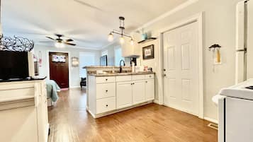 Fridge, microwave, coffee/tea maker