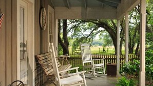 Terrace/patio - Texas Farm House getaway on BlissWood Ranch with Optional Activities & Safari! (Cat Spring)