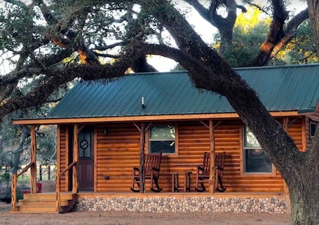 Exterior. Tranquility Cabin Surrounded By Live Oak Trees With A Fabulous Private Hot Tub!