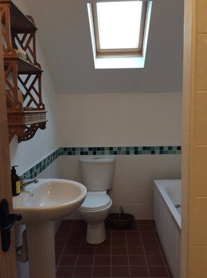 Eco-friendly toiletries, hair dryer, towels, soap