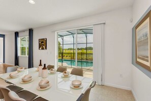 Townhome, Private Pool | Dining room - 16 Guest Pool Home w Lake Facing Sundeck (Kissimmee)