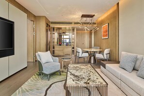 Deluxe suite, 1 kingsize bed | Woonruimte