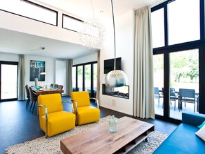 Living area - Modern Holiday Home With Roof Terrace (Breskens)